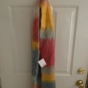 Laura Conrad multi colored blanket scarf